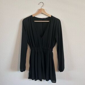 Brandy Melville Single Layer Black Mini Dress one size